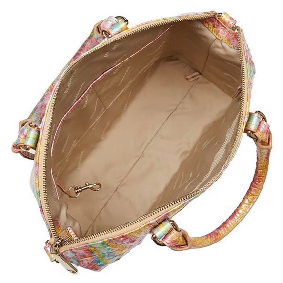 ❌SOLD❌NWT BRAHMIN - Large Duxbury Saltwater Taffy Chromatic Leather Satche - Picture 3 of 4